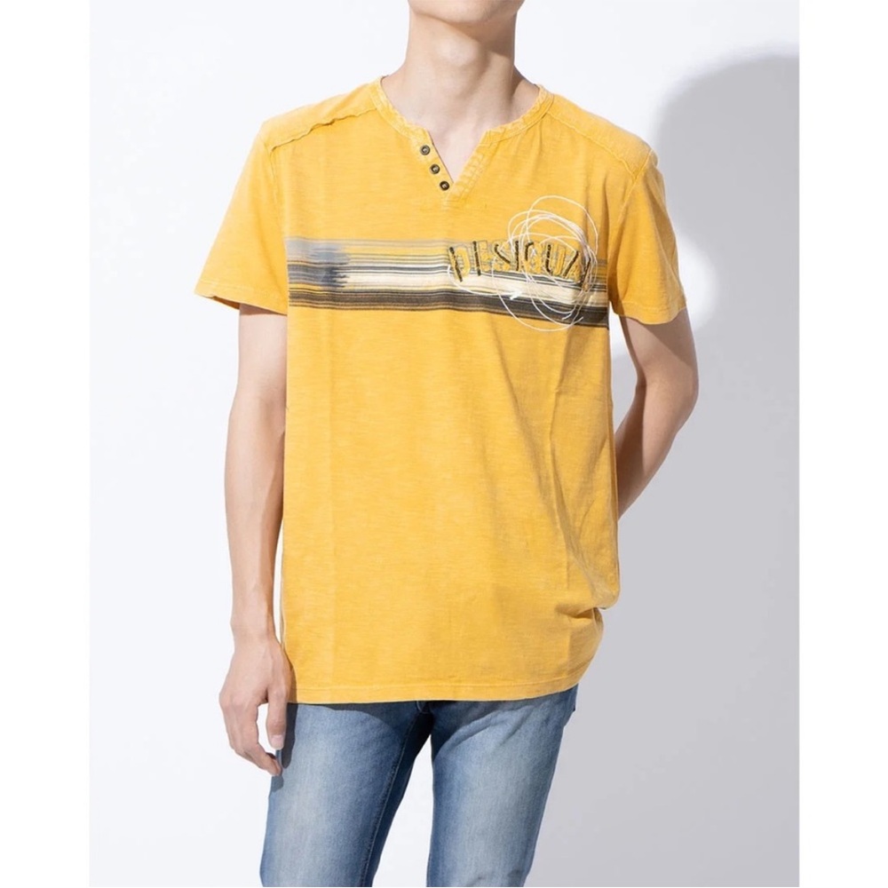 Desigual Yellow Short Sleeve Tee Casual Style